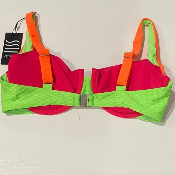 🆕 REVOLVE ✨ Bikini top hot pink neon green lime - Picture 3 of 6